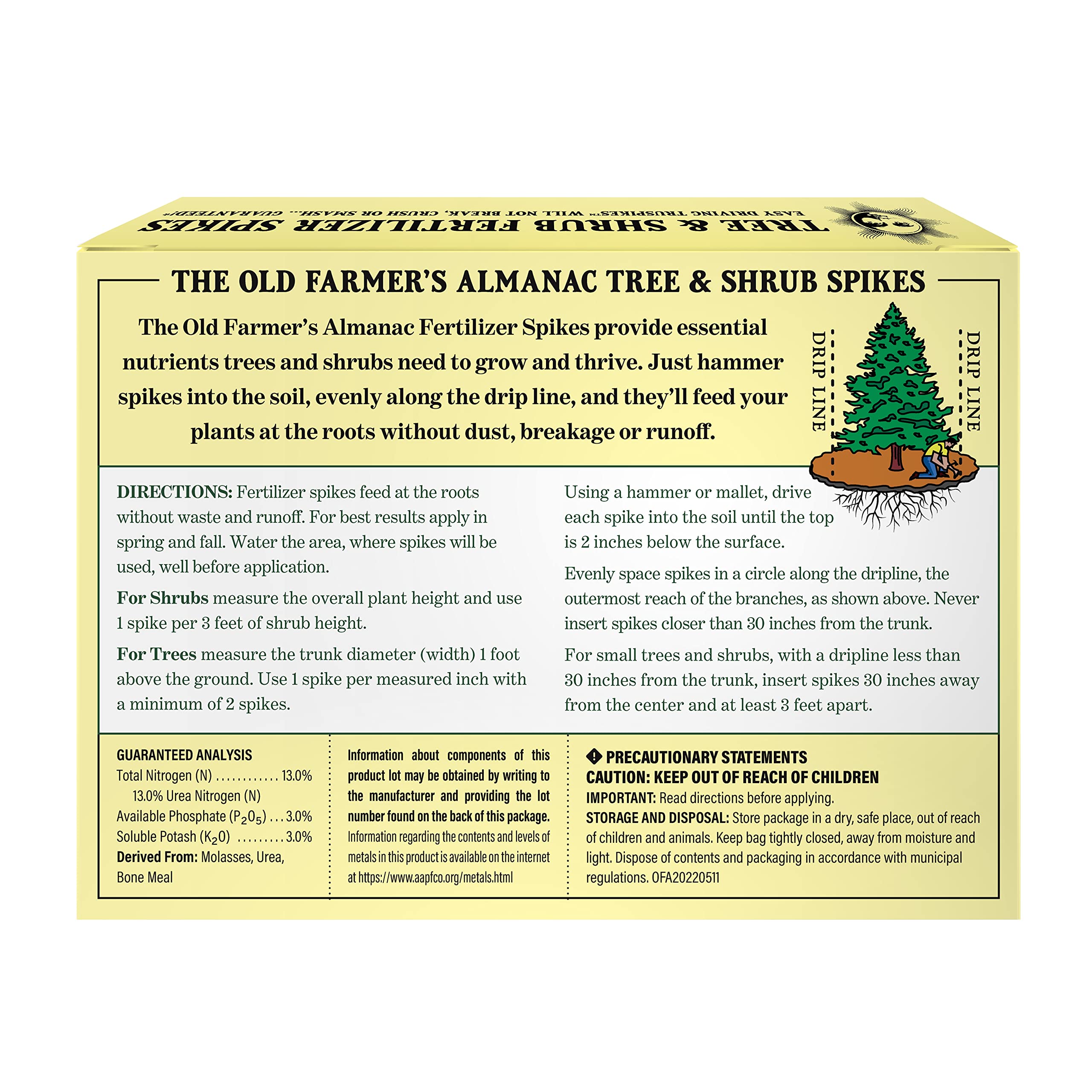 The Old Farmer's Almanac trees and shrubs flourish with balanced nutrients.