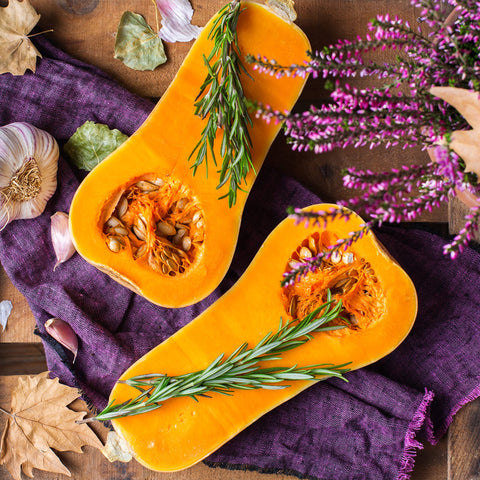 The Old Farmer's Almanac Waltham Butternut packet closeup showcases seed quality for germination