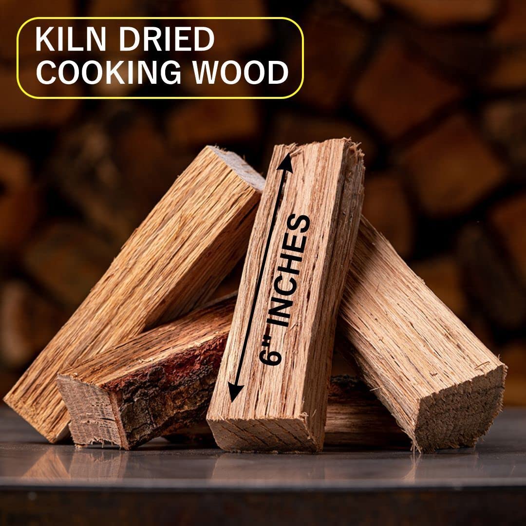 Old Potters kiln-dried cherry logs add a balanced, nuanced smoke flavor.
