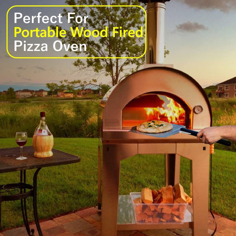 Old Potters kiln-dried hickory pizza-oven logs offer robust smoke for bold crusts.