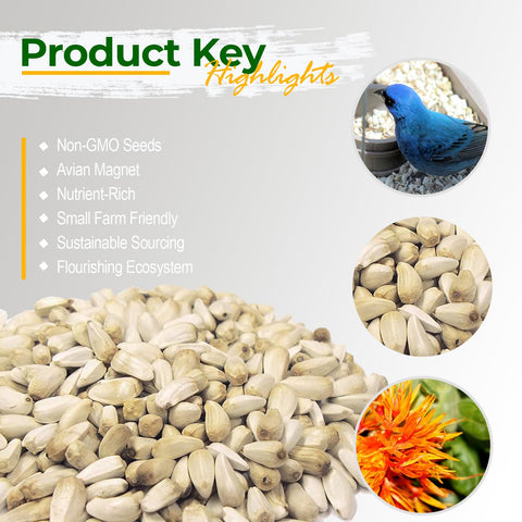 Old Potters Wildlife safflower seed sealed bag delivers freshness and easy storage for feeders.