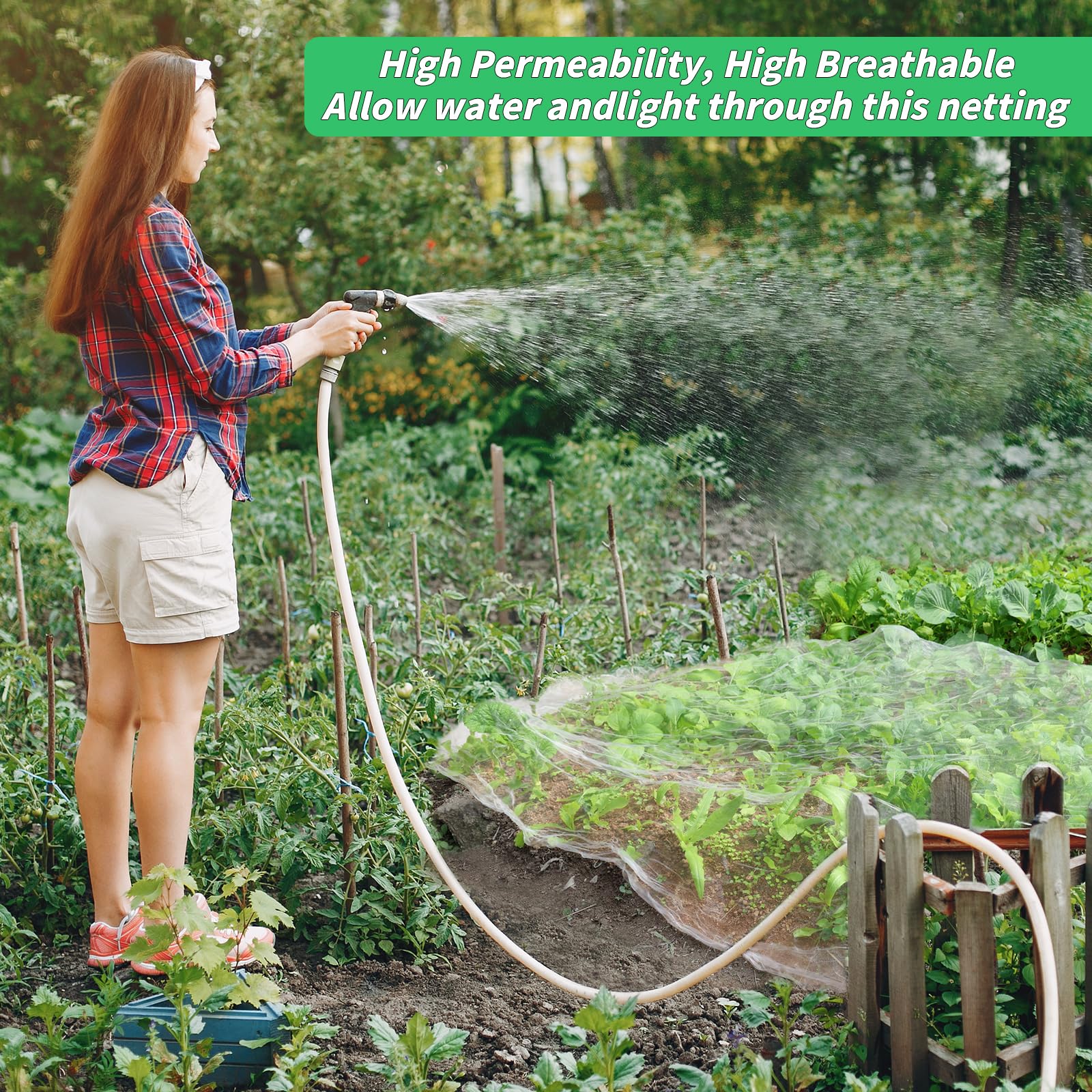 Oleitodh netting shields crops from wildlife while preserving growth