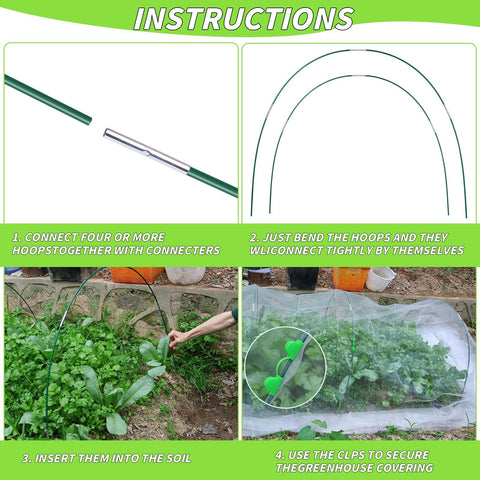 Oleitodh garden-netting coverage secured with clips for reliable plant protection.