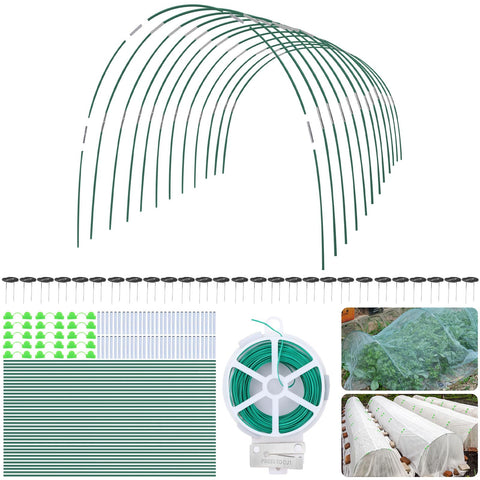 Oleitodh greenhouse hoops assembly for quick, sturdy grow tunnel setup.