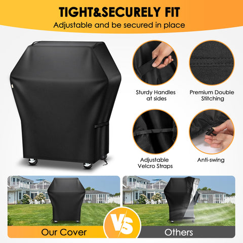 Olforce 32-inch size with adjustable rope ensures a snug fit on compatible grills.