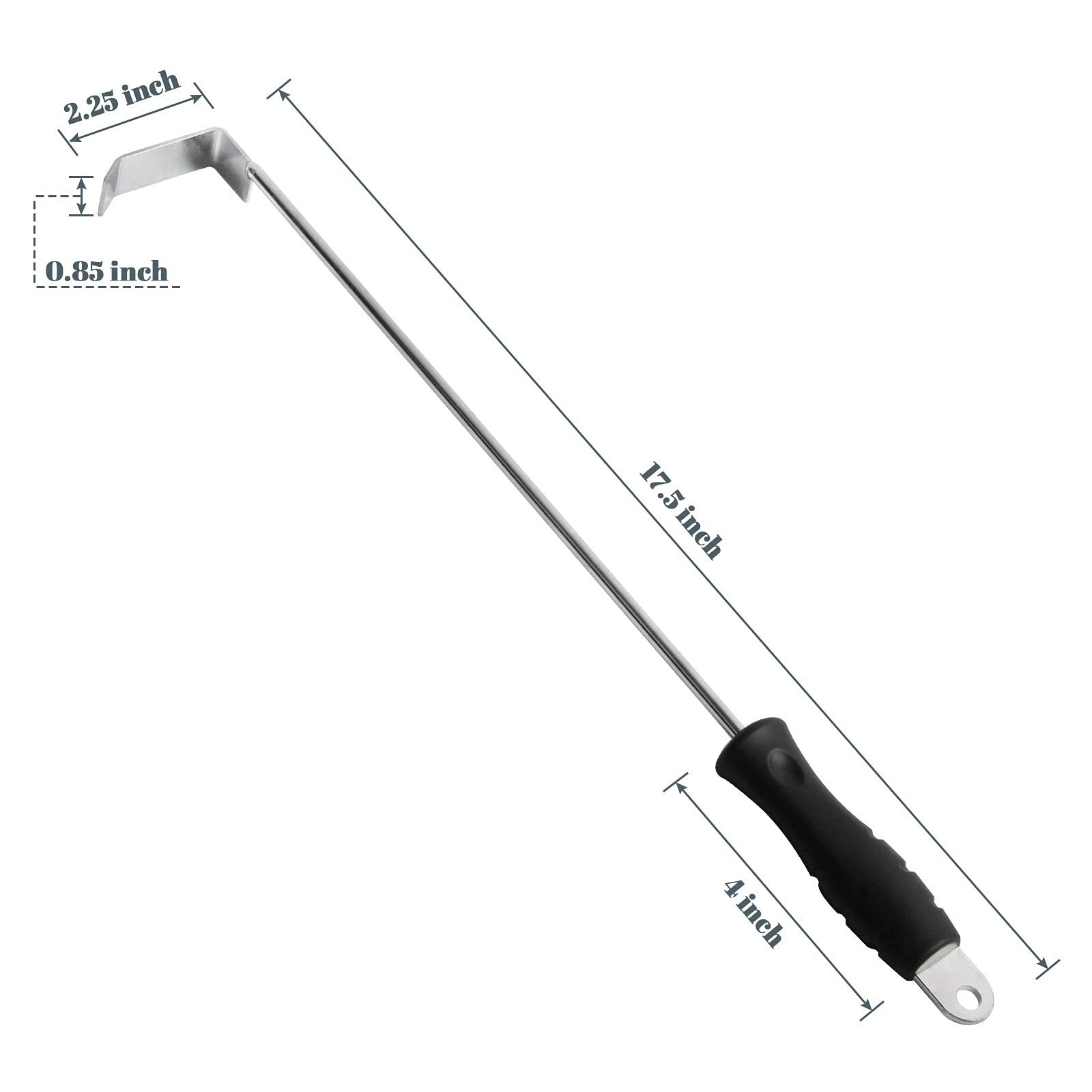 OLIGAI ash tool with comfortable ergonomic handle minimizes heat transfer during cleaning.