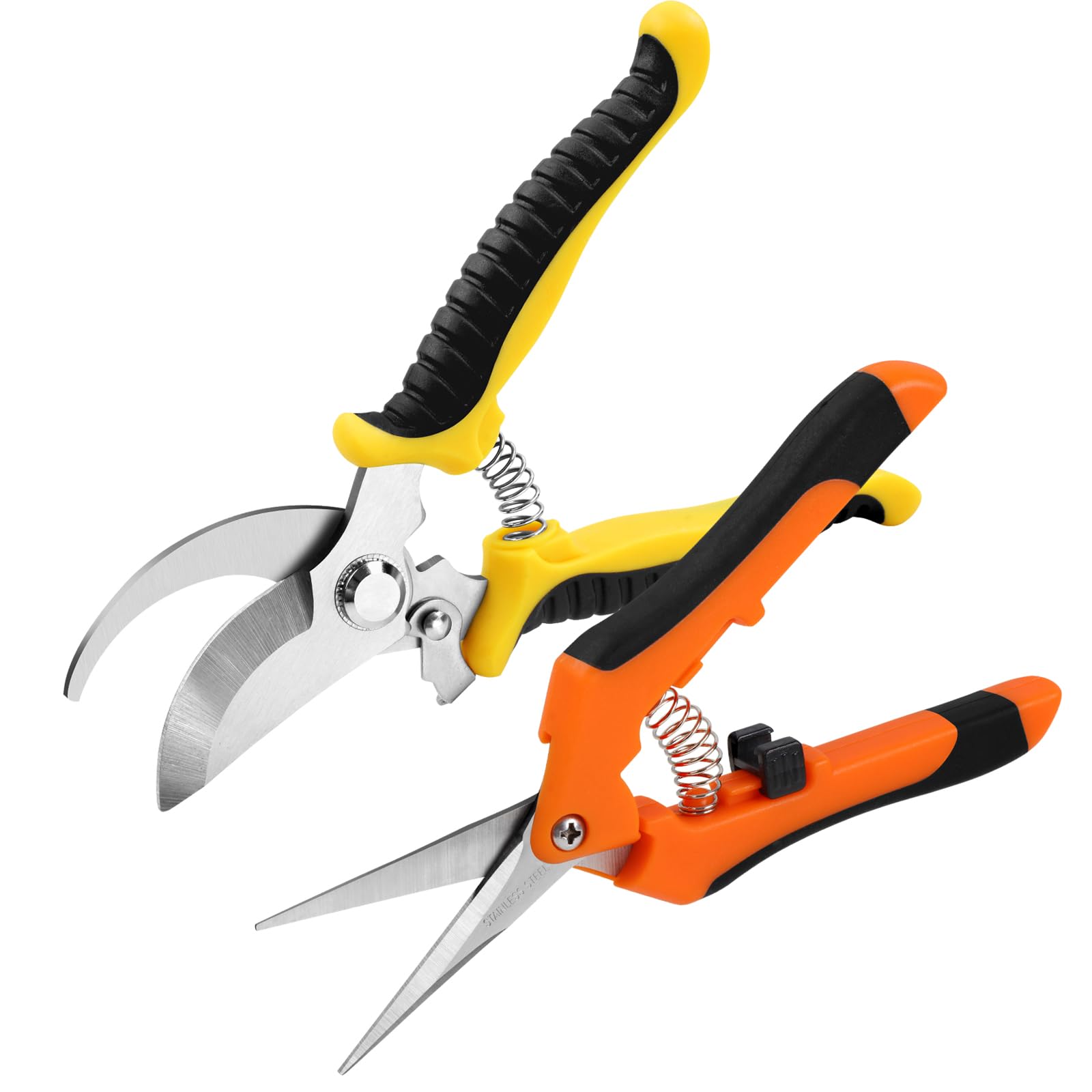 Oligei two-pack gardening tools in use for efficient trimming.