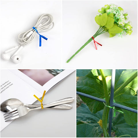 Oligei blue 4-inch twist ties bendable wires for easy shaping