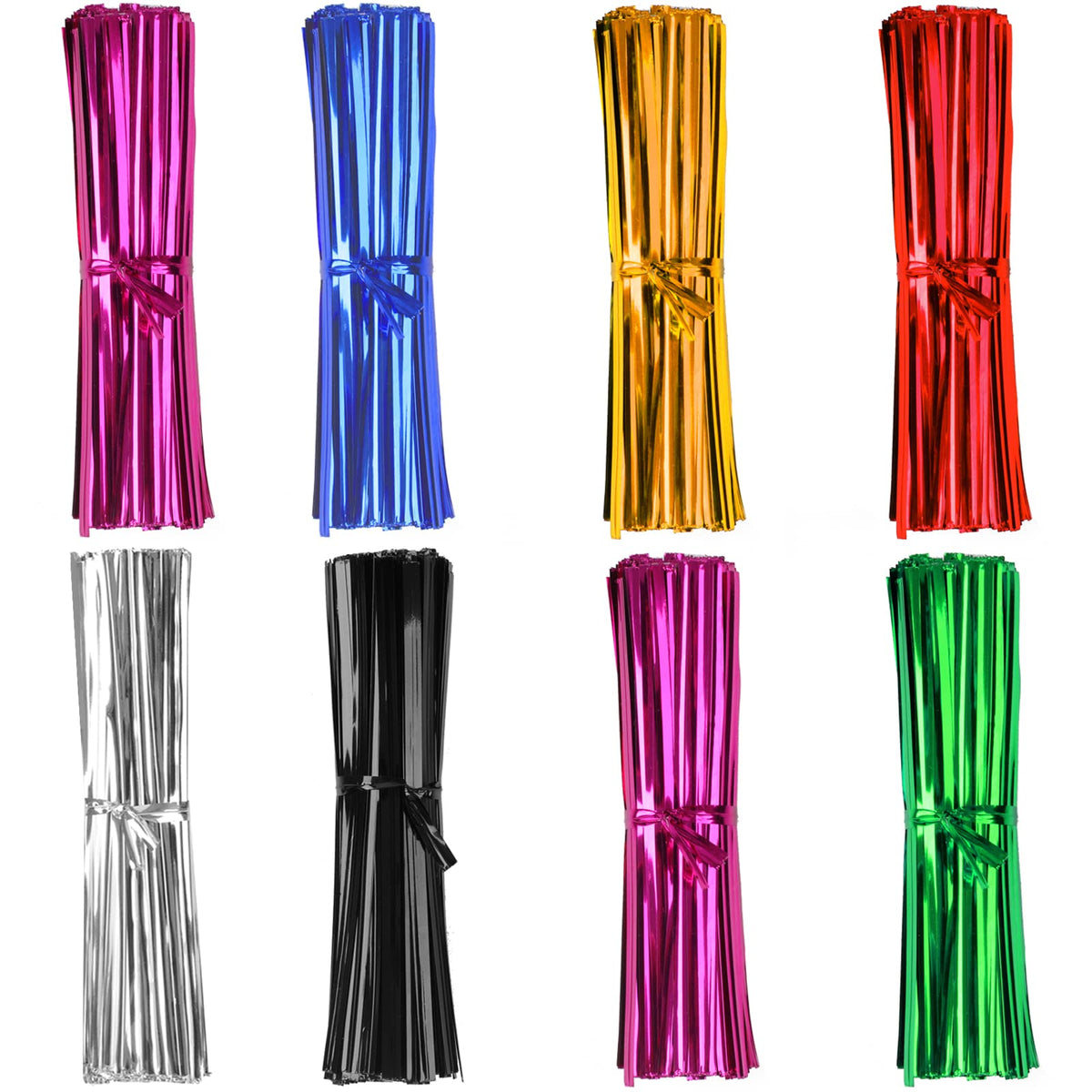 Oligei gold 4-inch twist ties for secure bag sealing and organization