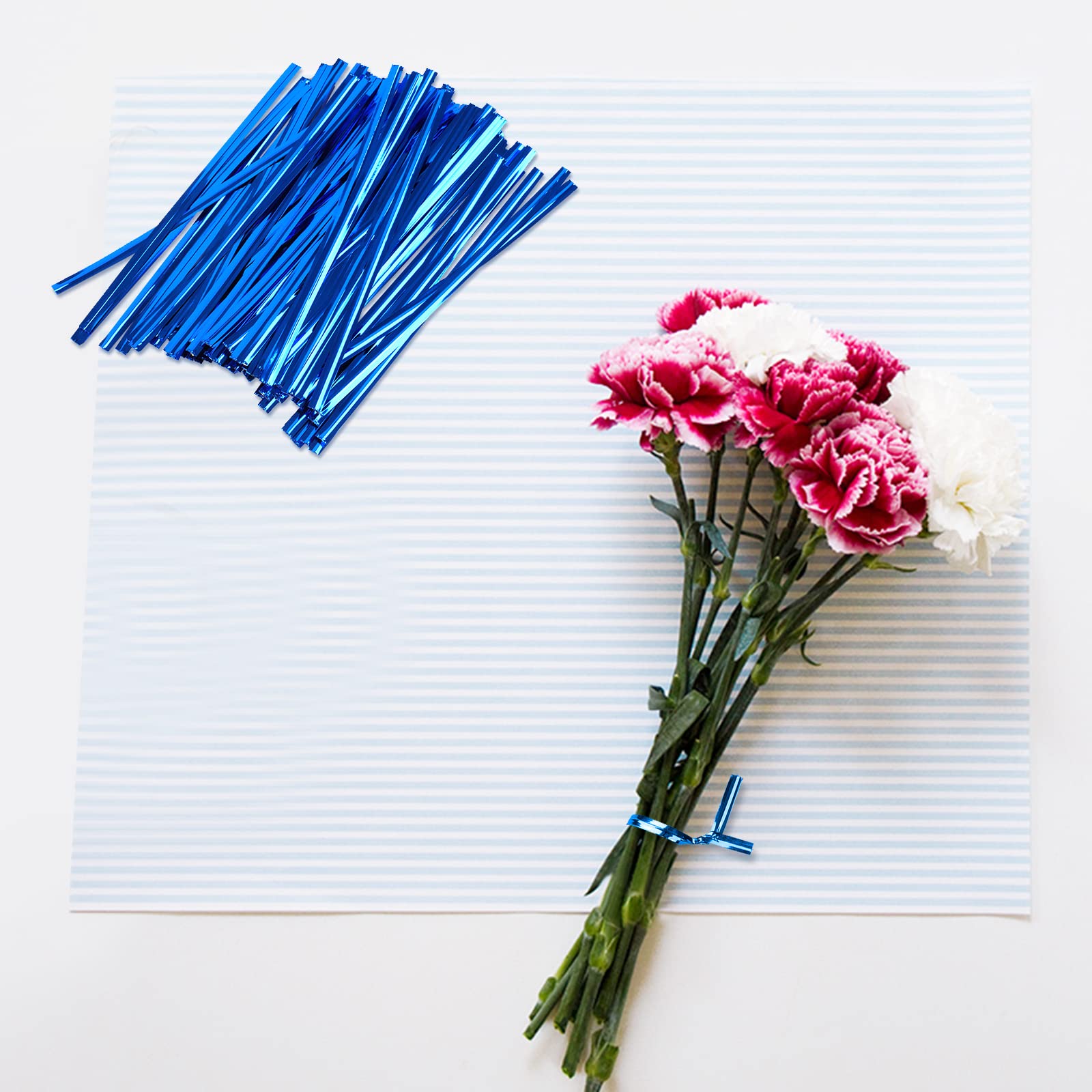 Oligei rose 4-inch twist ties reusable solution for quick organization