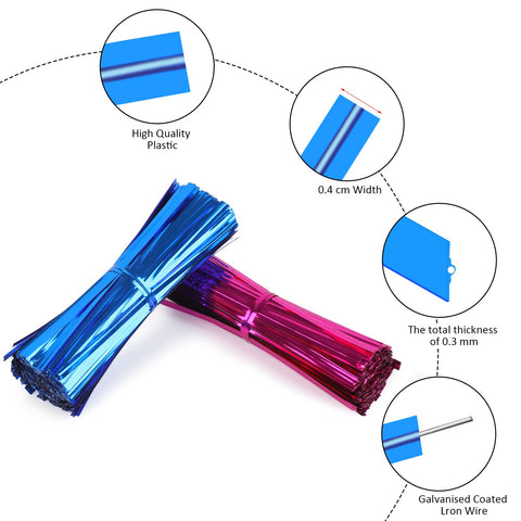 Oligei silver 4-inch twist ties for durable bag sealing and cables