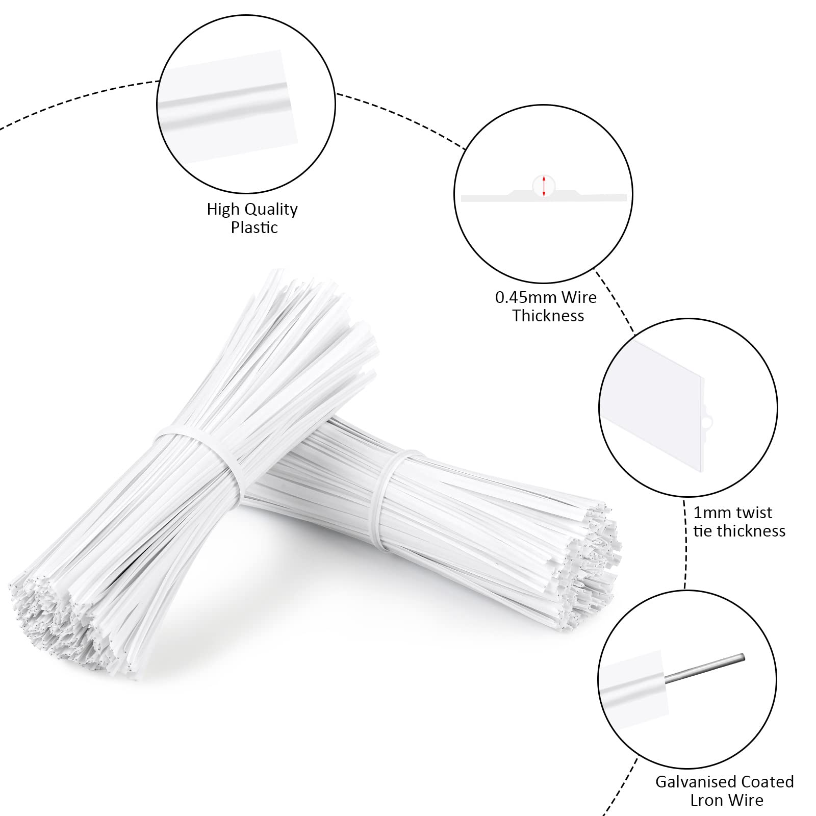 Oligei bread bag twist ties keep bread bags sealed and fresh.