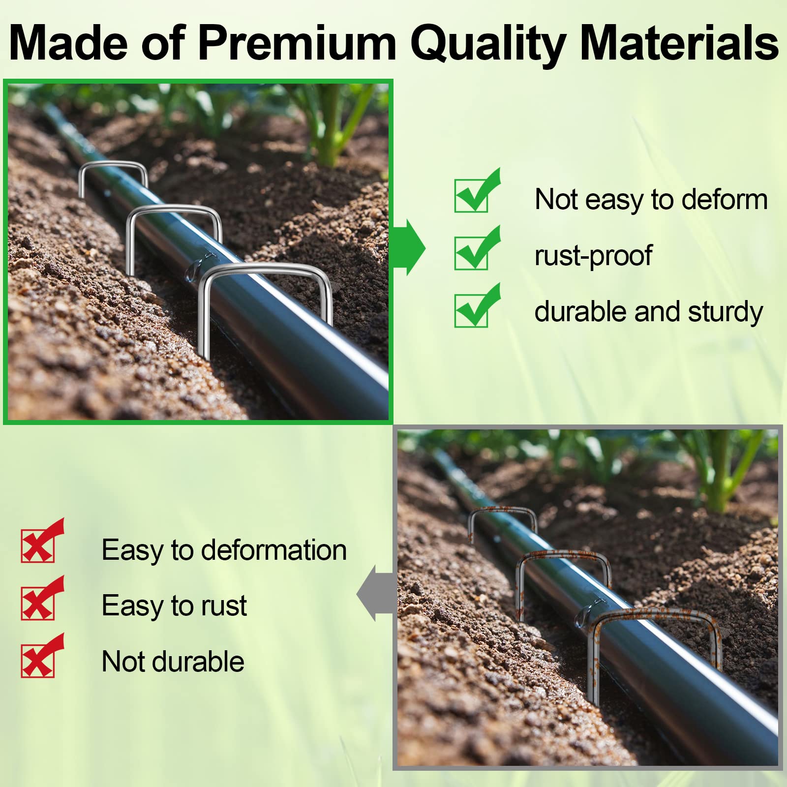 Oligei easy-to-use reusable stakes support temporary installations.