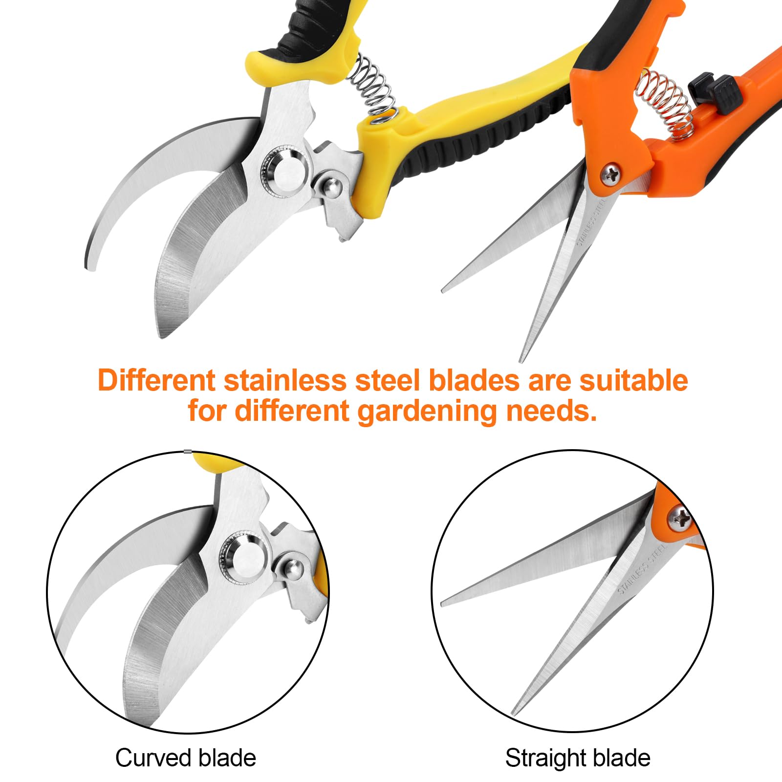 Oligei garden shears soft grip handle for comfortable use during pruning.