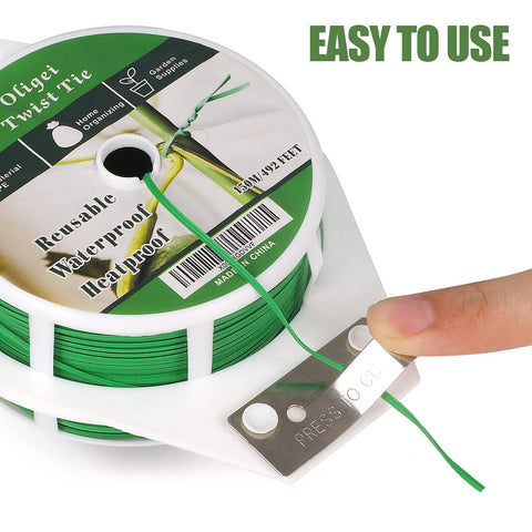 Oligei garden wire demonstrated for outdoor use with plants