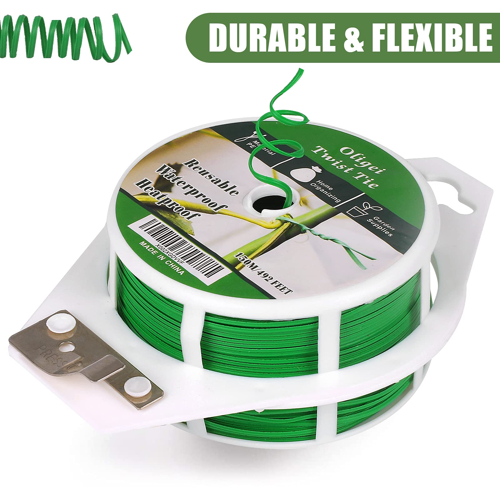 Oligei green wire with durable coating resists rust outdoors