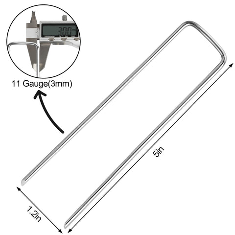 Oligei U-shaped garden stake anchors fencing and fabric