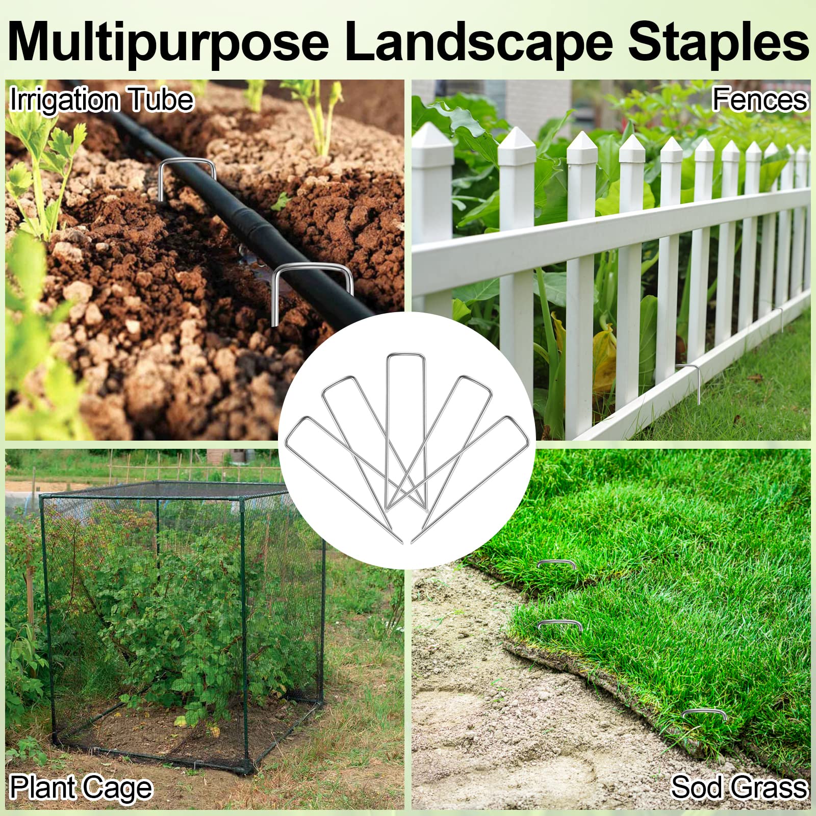 Oligei versatile stake anchors weed barriers, tarps, hoses, nets