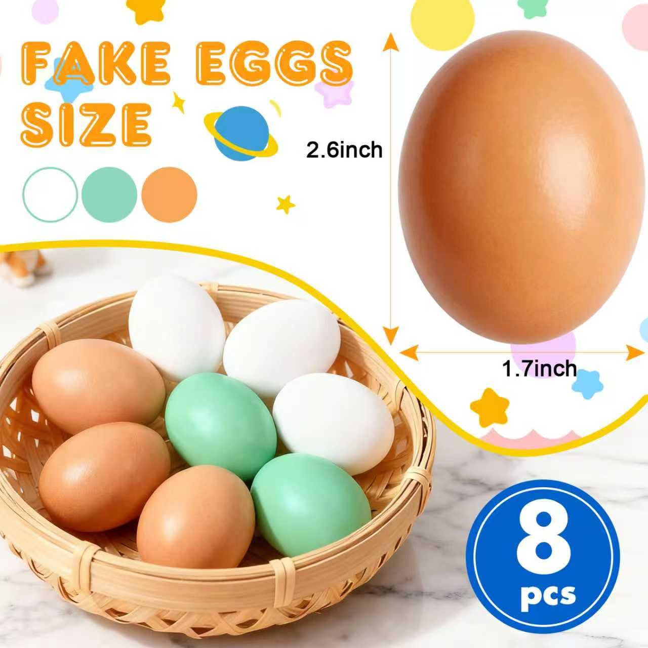 Oligei wooden fake egg green variant 2 showcases durable, non-toxic design for hens' training