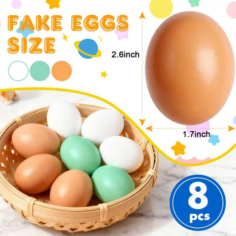Oligei wooden fake egg green variant 2 showcases durable, non-toxic design for hens' training