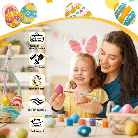 Oligei wooden fake egg white variant 1 ideal for safe nest training and crafts