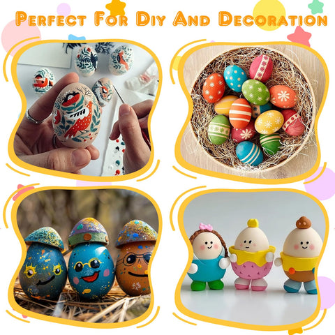 Oligei wooden fake egg white variant 3 suitable for creative DIY and classroom demos