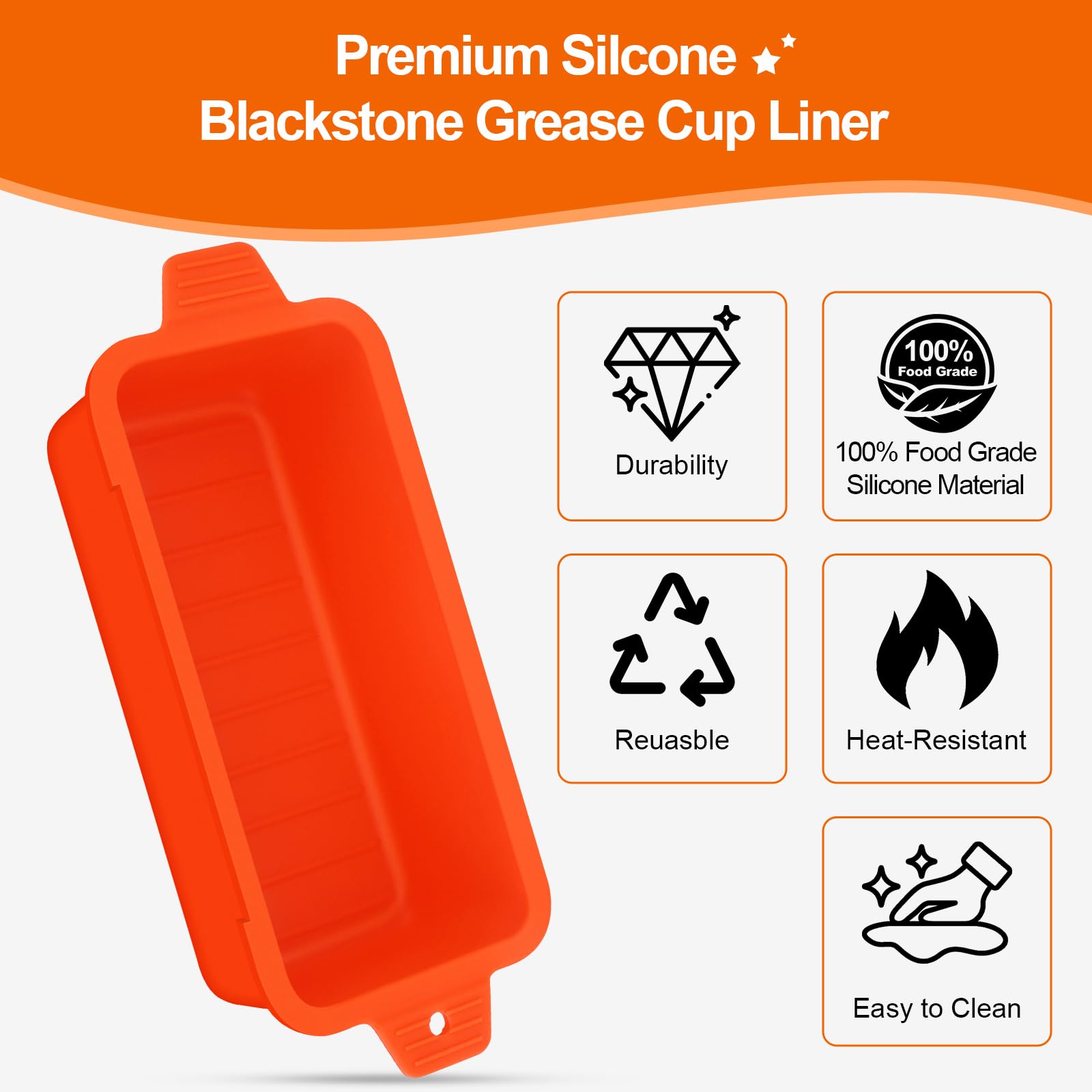 Oliggive heat-resistant silicone tray catching drips during grilling.