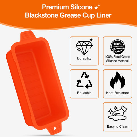 Oliggive heat-resistant silicone tray catching drips during grilling.