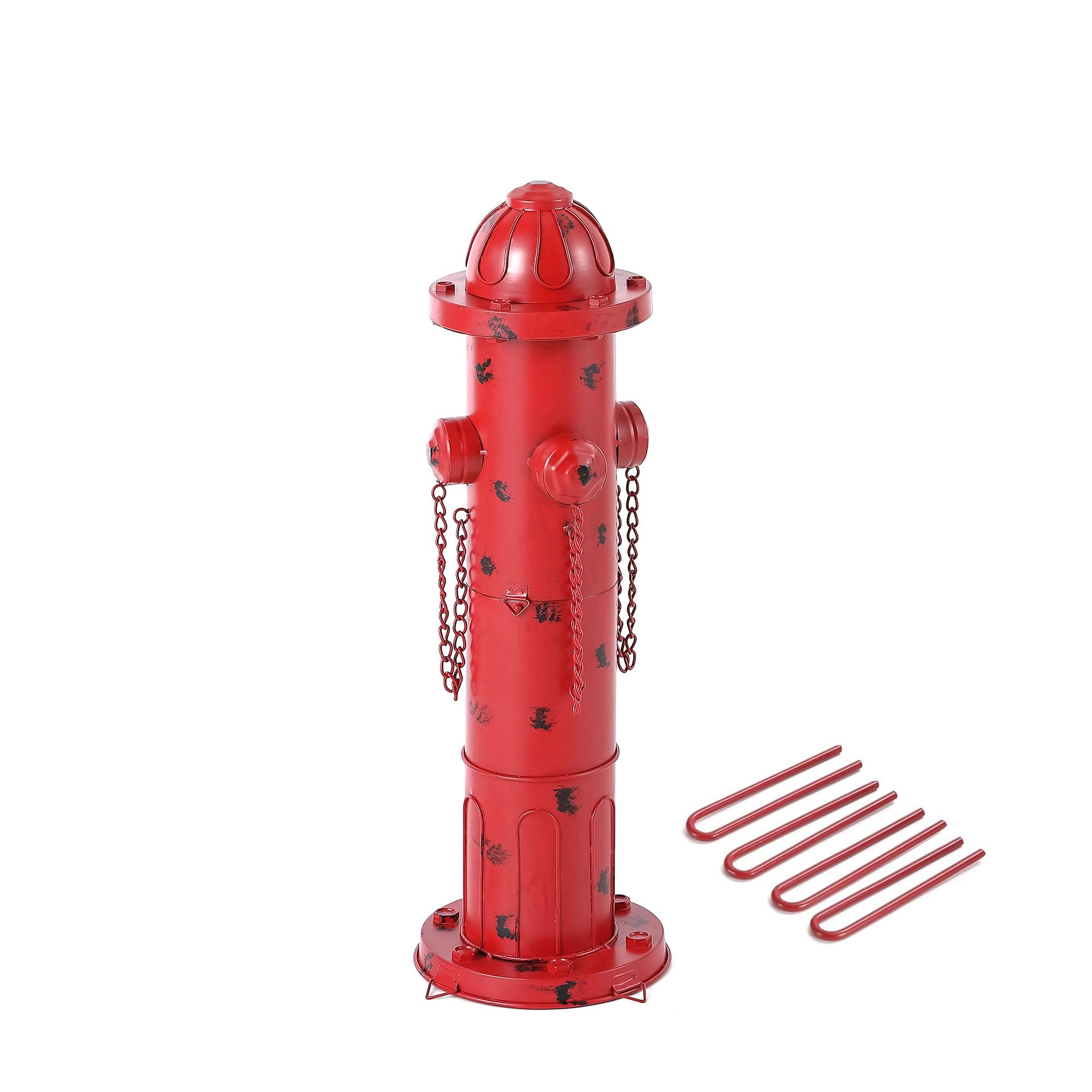 Oligski 24-inch hydrant pee post in garden, ideal training target for dogs