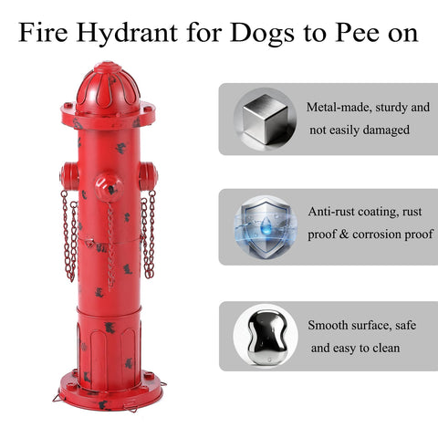 Oligski vintage red hydrant decorative statue for yard decor