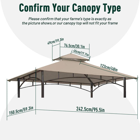 OLILAWN double-roof vented design enhances airflow and wind resistance for cooler grilling