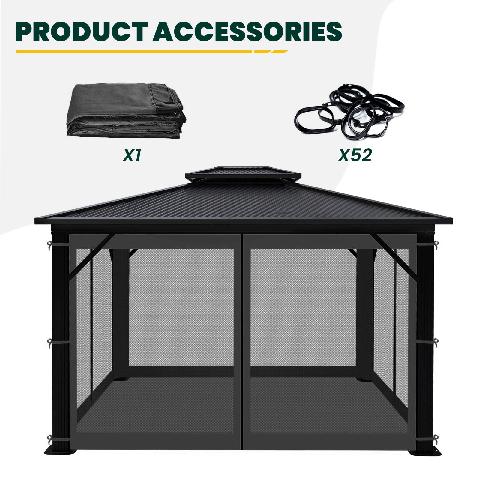 OLILAWN black color blends with most outdoor furniture and frames