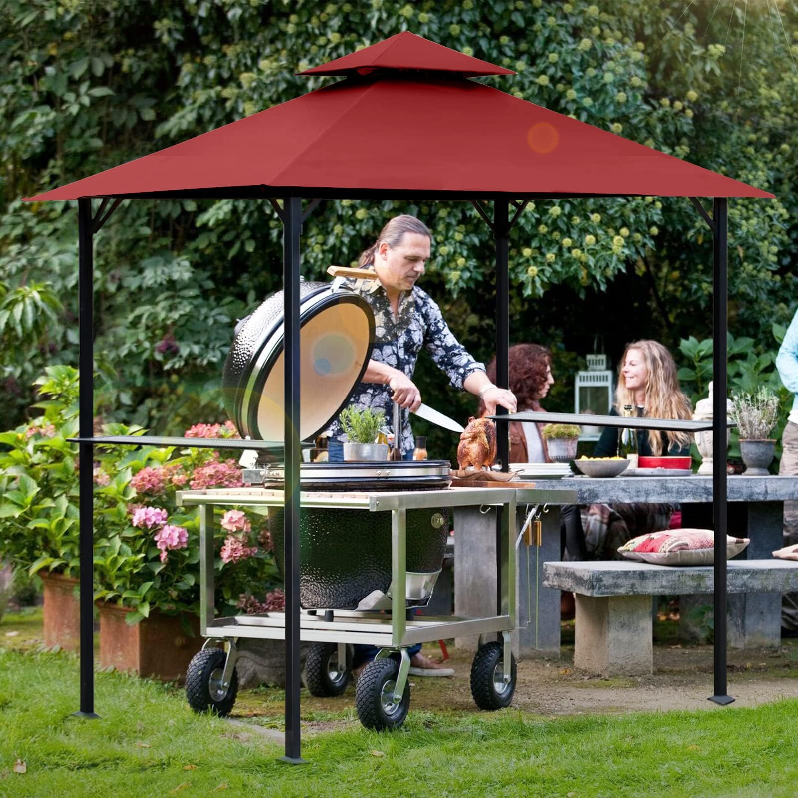 OLILAWN model L-GG001PST-F fitment check ensures proper canopy fit.