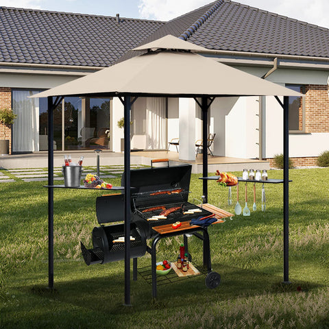 OLILAWN replacement canopy enhances outdoor cooking area with shade and shelter