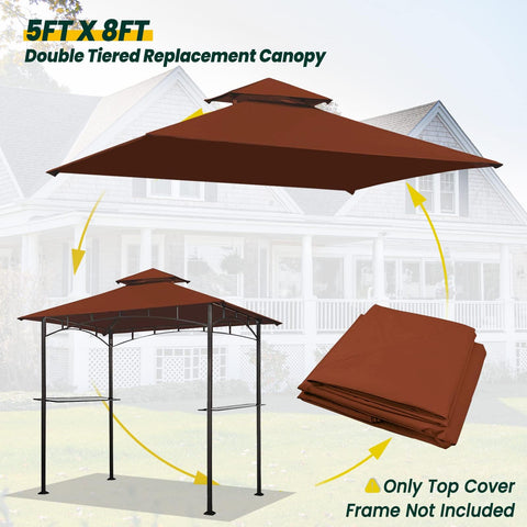 OLILAWN waterproof PU coating burgundy fabric blocks sun and moisture.