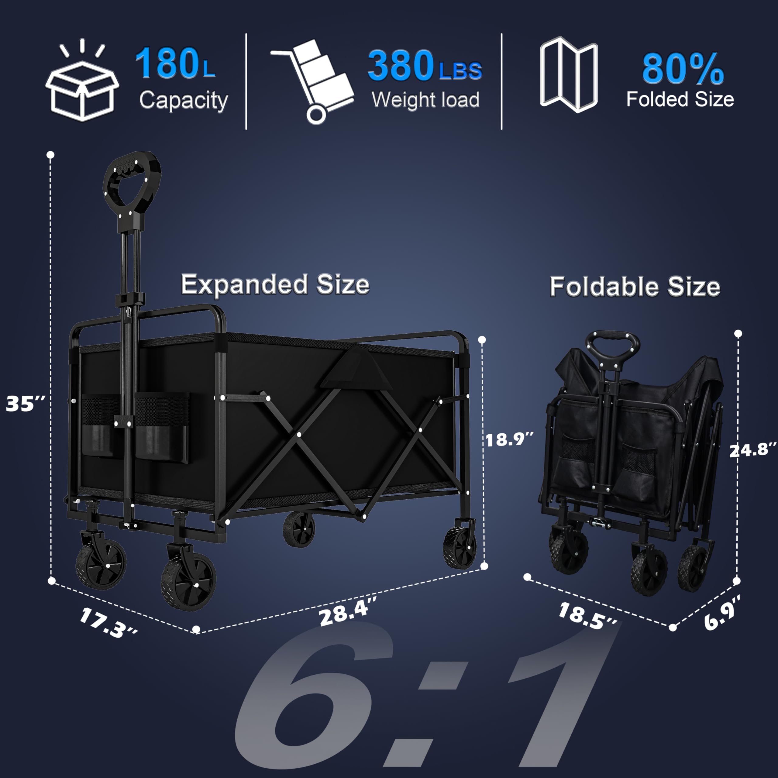 Olioliyou 3S folding mechanism enables quick stowage, saving space in car trunks.