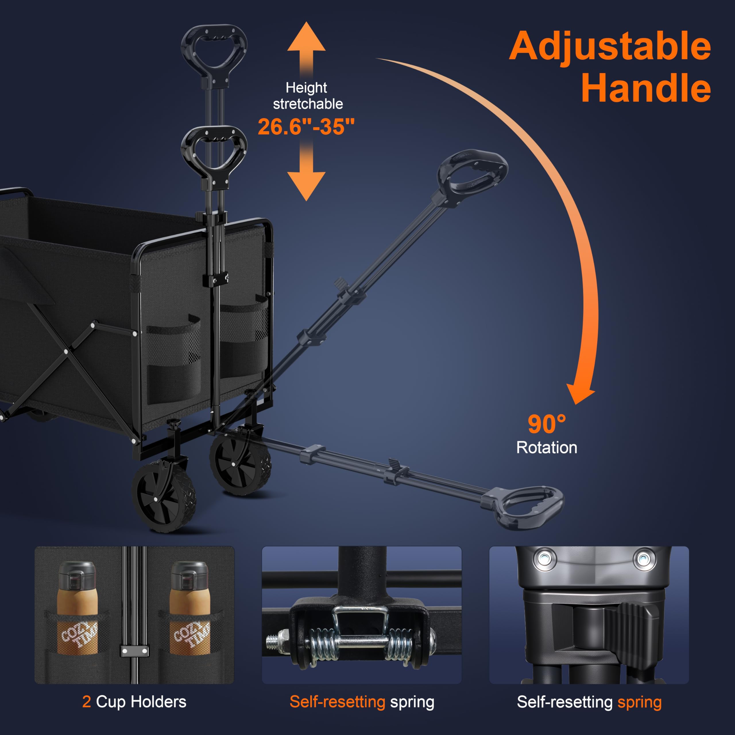 Olioliyou removable wheels simplify cleaning and storage when you return home.
