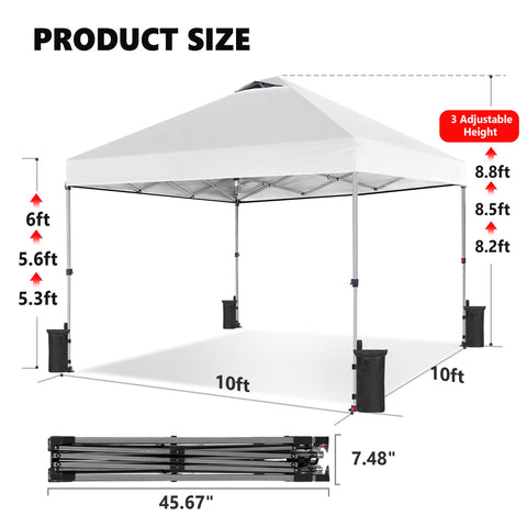 OLIXIS canopy offers 100 sq ft shade at events