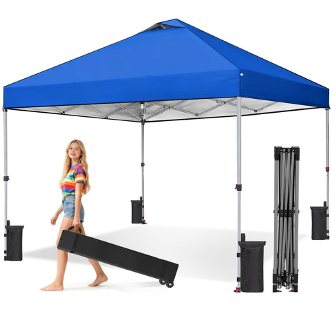 OLIXIS 10x10 pop-up canopy setup in seconds, ideal for fast shade on the go.
