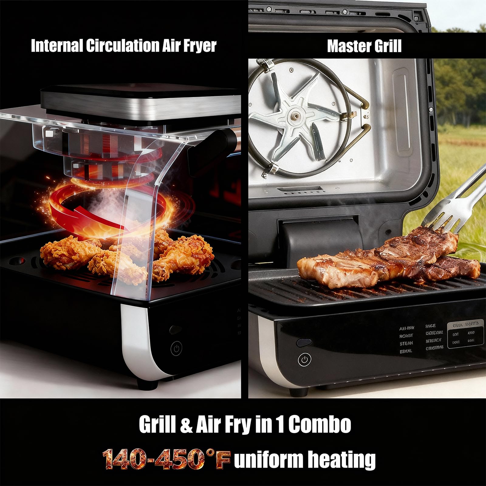 OLIXIS Electric Grill crowd capacity scene highlights ideal backyard entertaining.