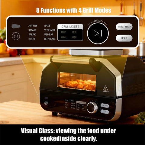 OLIXIS Electric Grill dehydrate function ready for dried fruit or herbs.