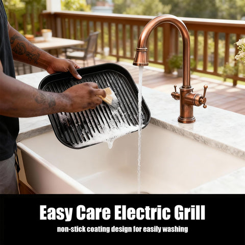 OLIXIS Electric Grill steak searing demonstration captures even browning and juiciness.