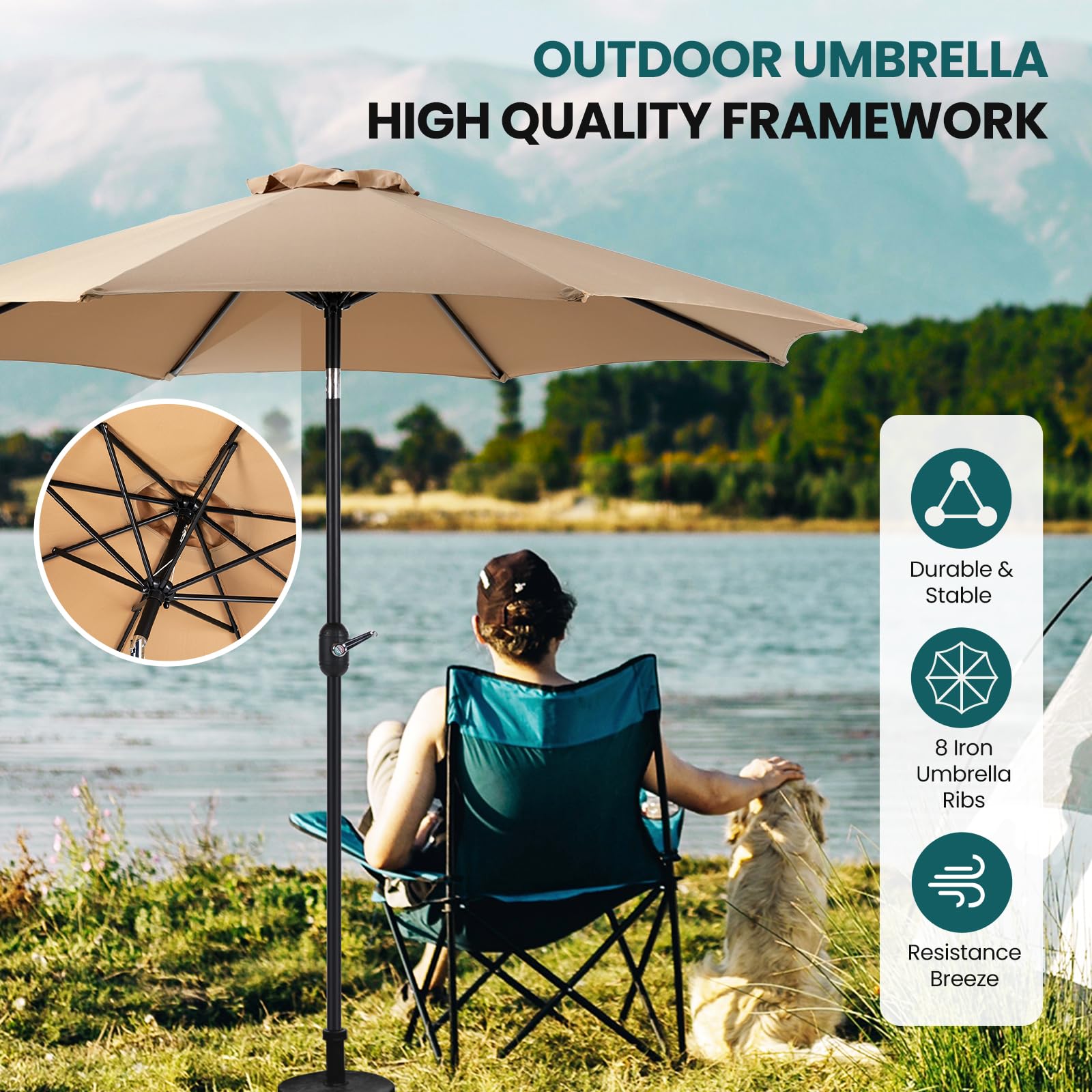 OLIXIS tilt feature for adjustable sun protection throughout the day