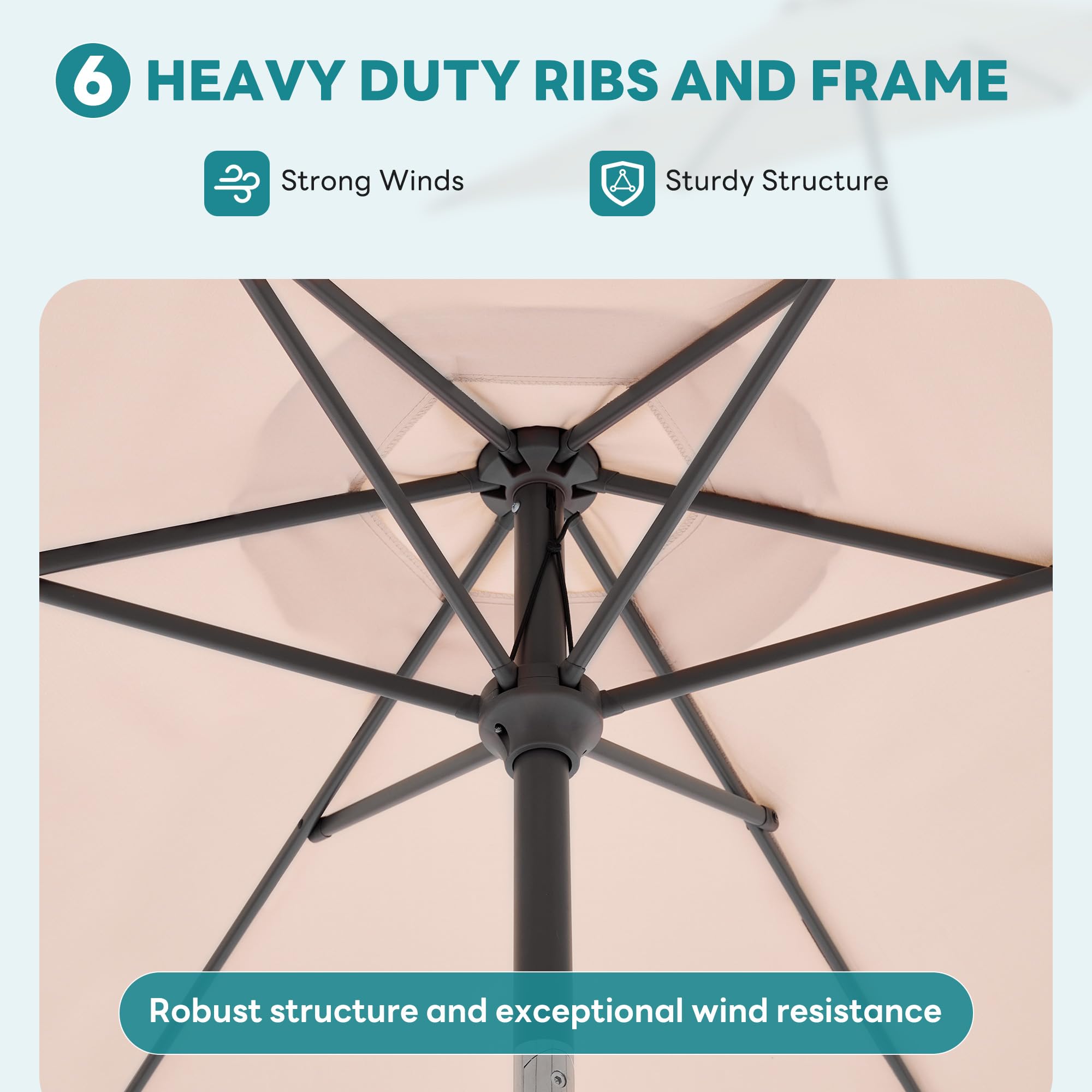 OLIXIS vented canopy provides improved airflow for cooler shade on breezy days.
