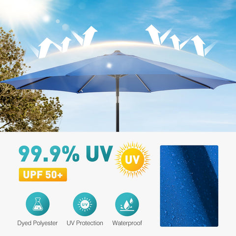 OLIXIS 9ft canopy features a vented design for smoother airflow and cool shade.
