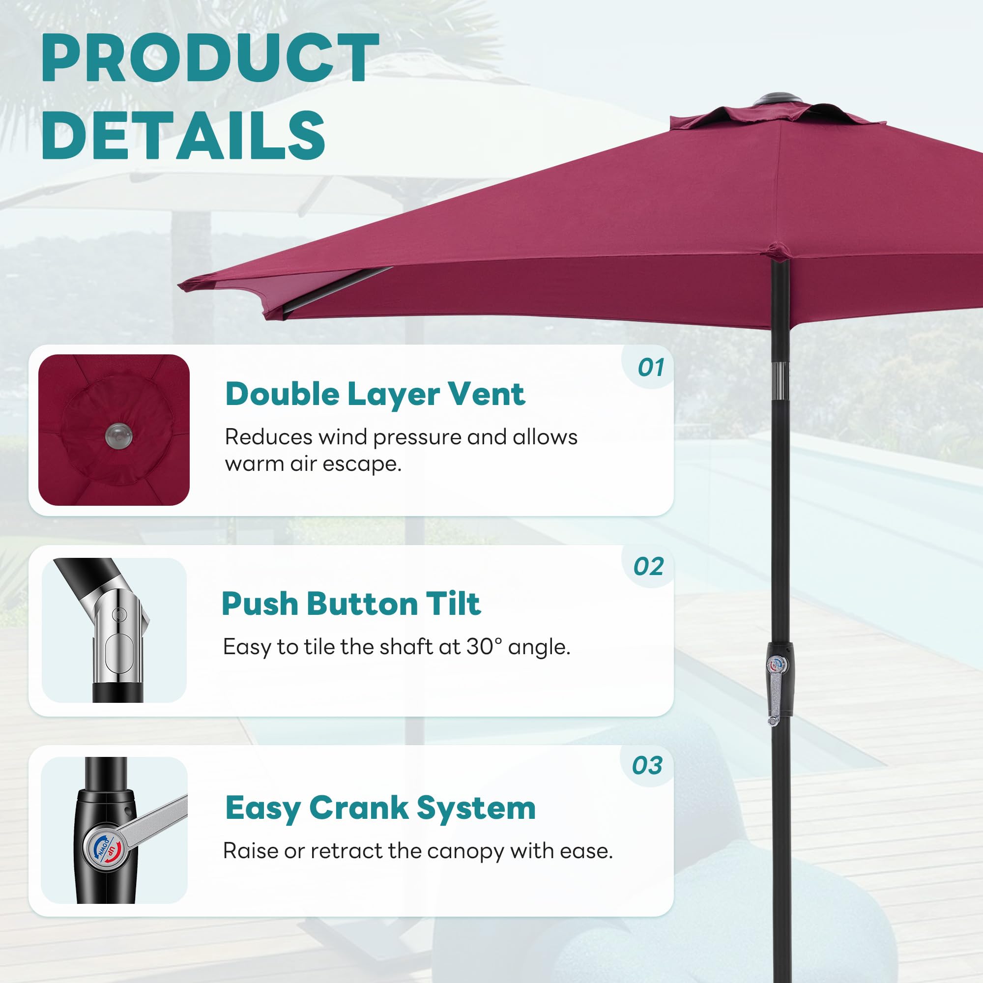 OLIXIS waterproof canopy blocks sun and resists fading during outdoor use