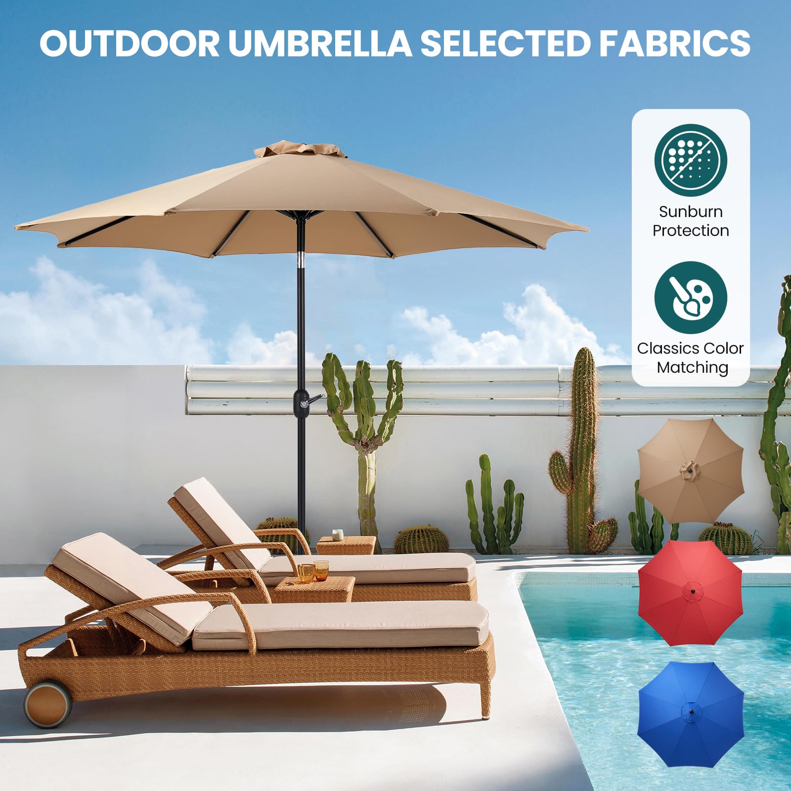 OLIXIS waterproof, fade-resistant fabric resists weather and color fade