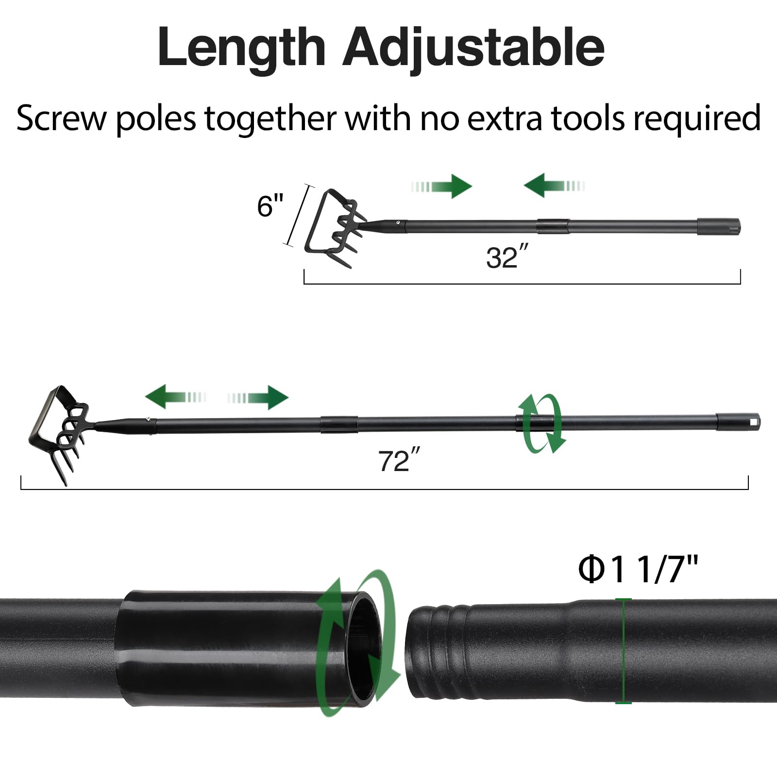 Oliynedy carbon steel blade delivers durability for frequent weeding tasks.