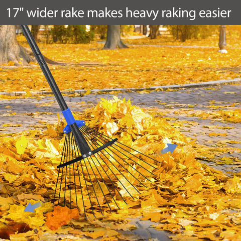 Oliynedy collapsible handle rake packs compactly for camping trips.