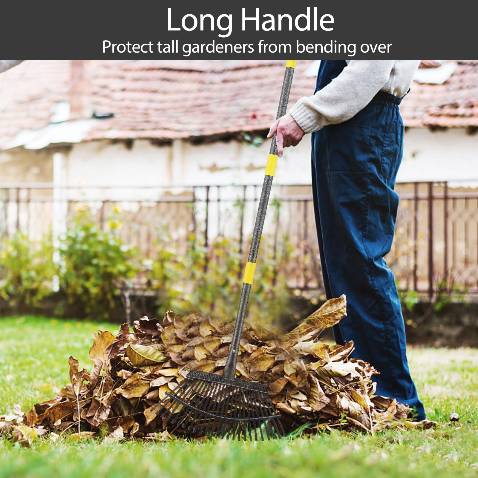 Oliynedy rustproof steel rake built for heavy yard work and durability